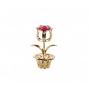 CRYSTOCRAFT Free Stand Figurine "Tulip" with Swarovski Crystals