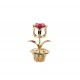 CRYSTOCRAFT Free Stand Figurine "Tulip" with Swarovski Crystals