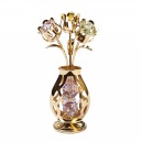 CRYSTOCRAFT Figurine Tulips in Crystal Vase